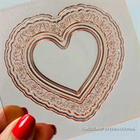 תבנית מסגרת לב מקושט פרחים בולטים| מסגרת לב גדול לטו' באב| עוגה רומנטית טו' באב חדש מאתי דבש