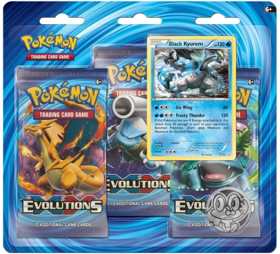 קלפי פוקימון בליסטר 3 בוסטרים אבולושיין Pokemon TCG Evolution 3 pack Blister