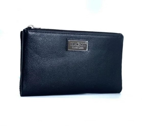 ארנק דמוי עור גדול שחור מט 4062