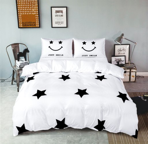 סט מצעים למיטת יחיד 90/200 דגם כוכבים - 2285