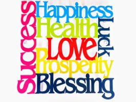 שלט קיר צבעוני ברכת אהבה, בריאות והצלחה - אנגלית   BH-39