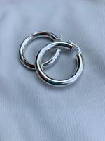 עגילי חישוק עבה כסף XL