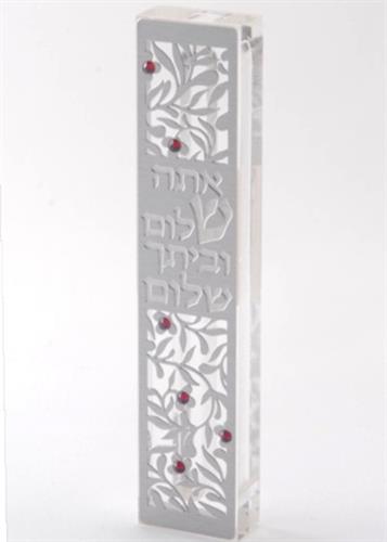 מסגרת נירוסטה בשילוב אבני סברובסקי על בסיס פרספקס - MZN-5