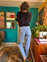 חולצה פרוותית פרחונית מיוחדת מידה S/M