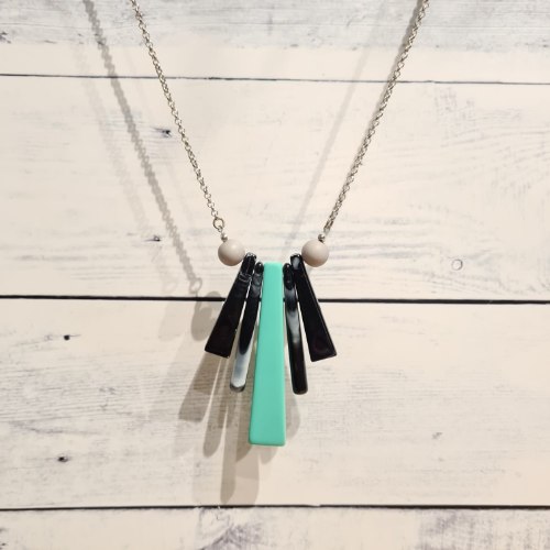 שרשרת ארוכה טרפז טורקיז מאורך