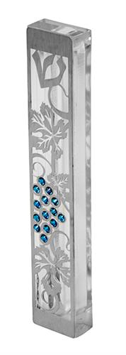 מסגרת נירוסטה בשילוב אבני סברובסקי על בסיס פרספקס - MZB-B2