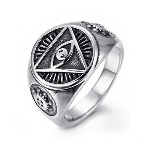 טבעת פלדה (Stainless steel) גברים נשים השגחה עליונה OP111600053-IN