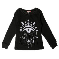 חולצת פוטר עם פרווה עין בנות