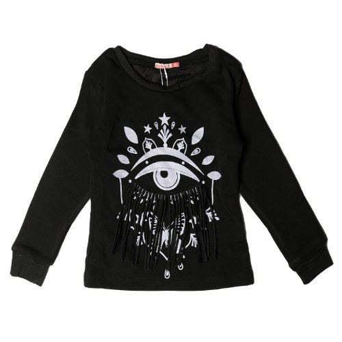 חולצת פוטר עם פרווה עין בנות