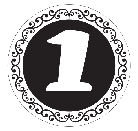 תבנית טופרלגיל שנה יומולדת 1 בולט עם מסגרת עגולה מסולסלת 10 ס"מ| קישוט טופר לעוגה|  חדש מאתי דבש