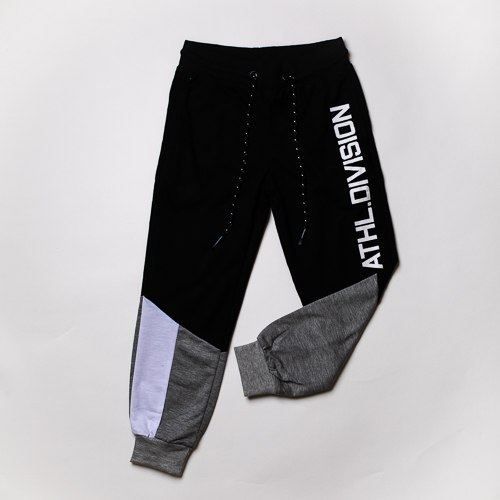 מכנס בנים פרנצ' טרי שחור עם מלאנג'