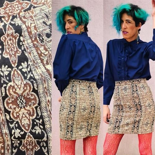 חצאית מיני צמודה בגווני חורף מידה M