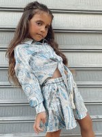 חליפת שורט שיר 2-16 תכלת