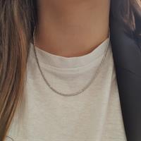 שרשרת זהב לבן כדורים לאישה 45 - 50 ס"מ