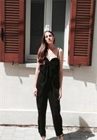 אוברול קשירה שחור