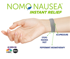 NoMo NAUSEA זוג צמידים רפלקסולוגיים וארומתרפים למניעת בחילות