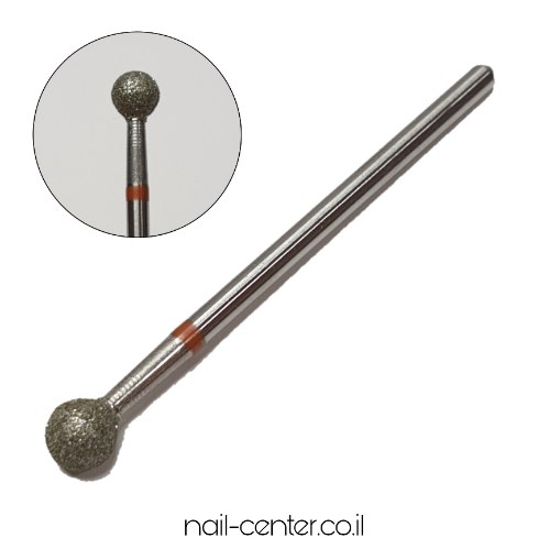 ראש שיוף למניקור - עגול גדול אדום