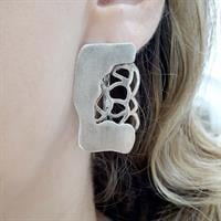 עגילי כסף מעוצבים  A8475 | תכשיטי כסף | עגילי כסף