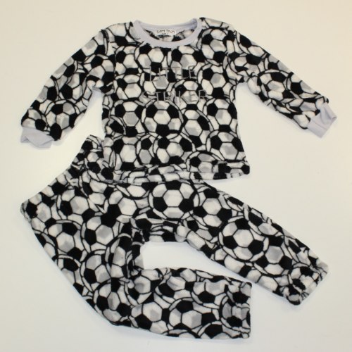 פיג'מה פליז קטיפה בנים אפרפר