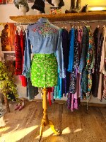 חולצת כותנה מכופתרת ורקומה מידה S/M