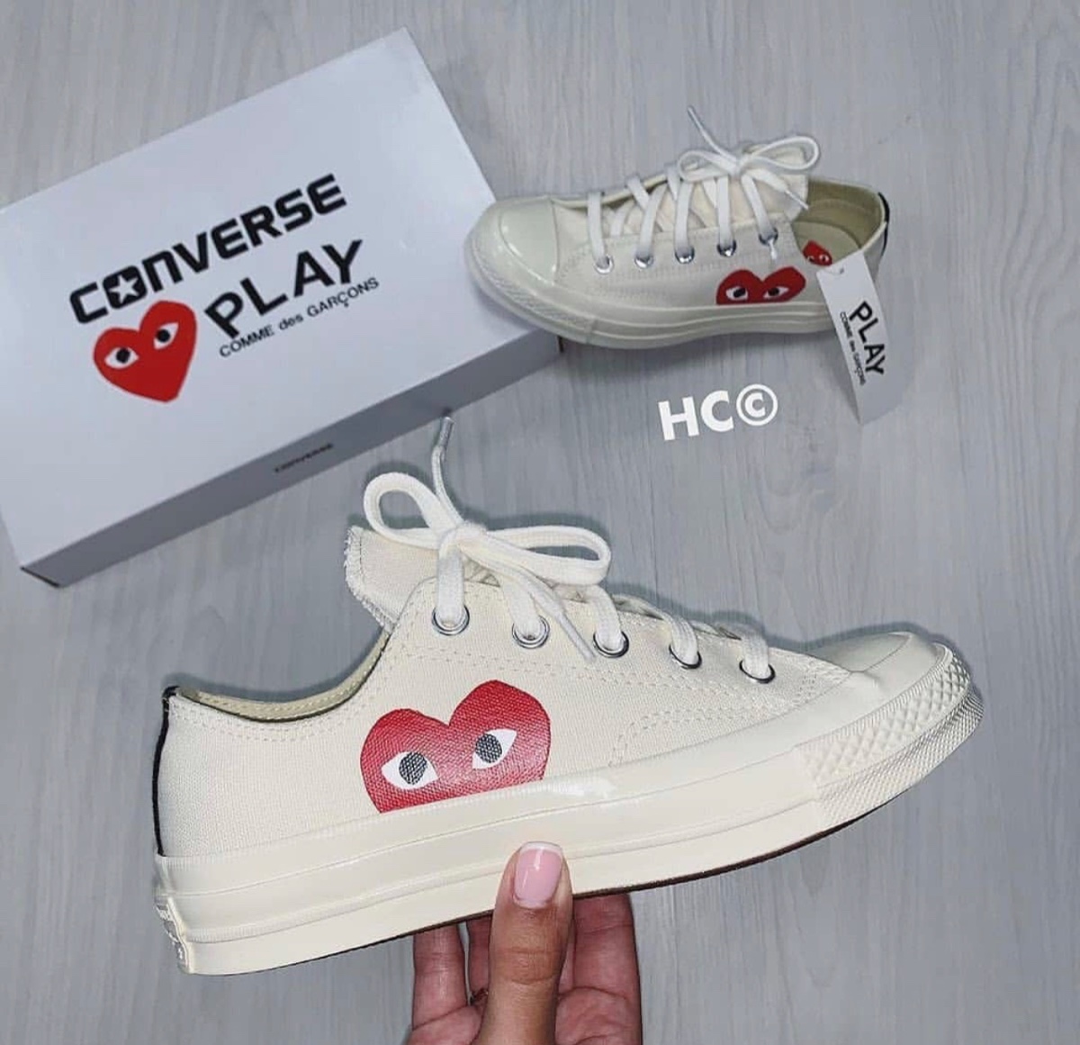 low top white comme des garcons