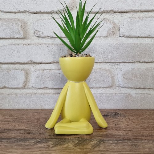 עציץ איש צהוב יושב גדול