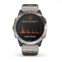 שעון דופק Garmin Quatix 6X Solar Titanium w/ Titanium Band