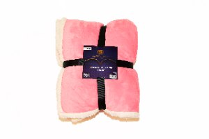 שמיכת קורל פליז חלקה