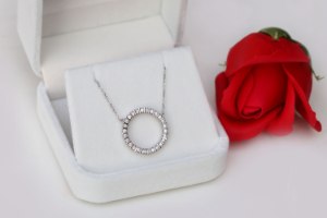 שרשרת ותליון זהב 14 קראט 0.39 קראט יהלומים 817773 - מחיר מבצע! 