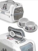 קערה מעוצבת פלסטיק לבן חתלתולים