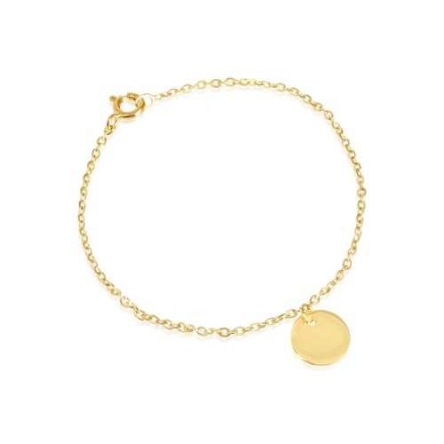 צמיד זהב חריטה לנערה|צארם פלטה