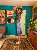 חצאית ג'ינס אורך מידי מידה XL