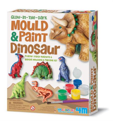 מגנטים גבס דינוזאורים זוהרים - 4M