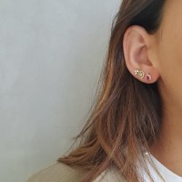 עגילי דיאנה זרקונים בזהב 14 קראט