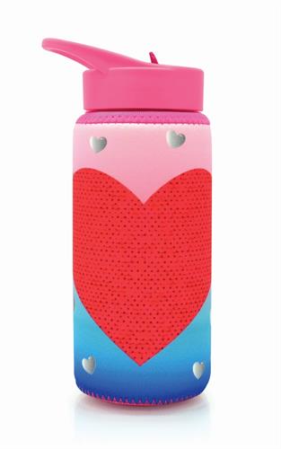 בקבוק + כיסוי טרמי  לב