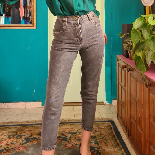 מאם ג'ינס צבע שחור מידה S