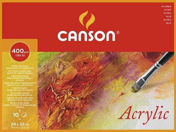 כנסון בלוק A4 אקריליק - 10 דף 400 גר'