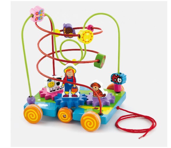 Pull along wire beads