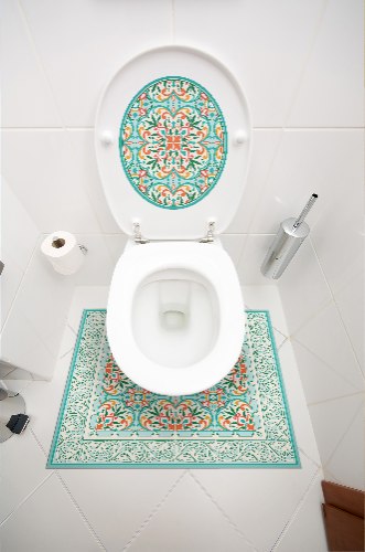 שטיחון ומדבקה לאסלה בוסתן ספרדי דגם 252