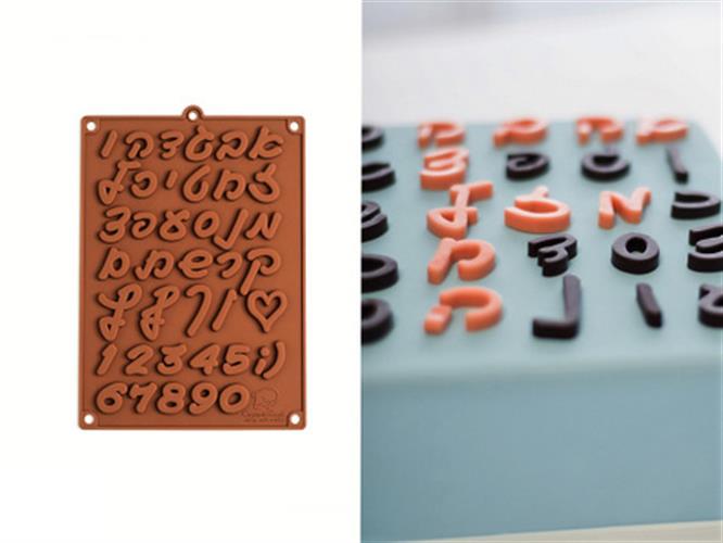 תבנית אותיות פונט שקד