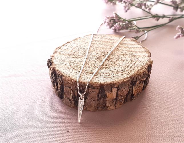 שרשרת שפיץ זרקונים