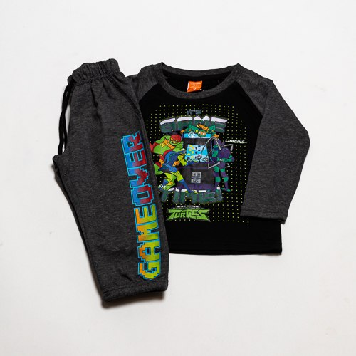 חליפת בנים צבי הנינג'ה שחורה