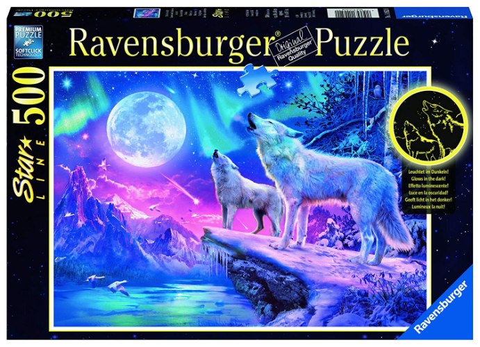 פאזל זוהר 500 חלקים זאבים   - ravensburger puzzle