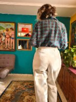 חולצה גאומטרית מכופתרת מידה L