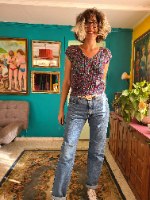 אפודה סרוגה צבעונית S/M