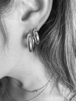 עגילי חישוק עבה כסף