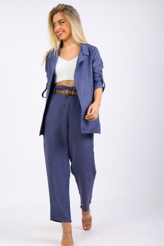 מכנס גבוה אלין כחול מיוחד