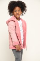 מעיל פליז ארוך הדפס גב