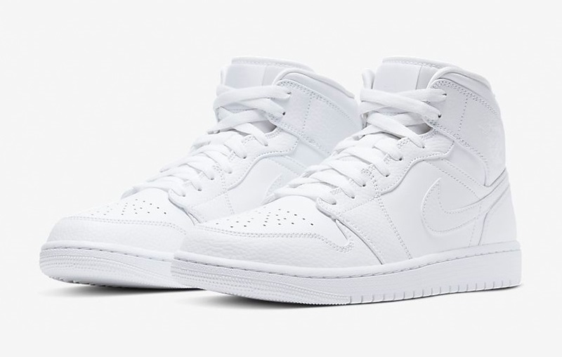 nike air jordan triple white mid