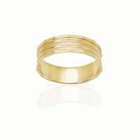 טבעת נישואין בשילובי טקסטורות מאט מוטות ופסים מבריקים- דגם M157